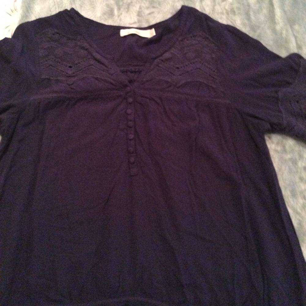 Navy boho style shirt